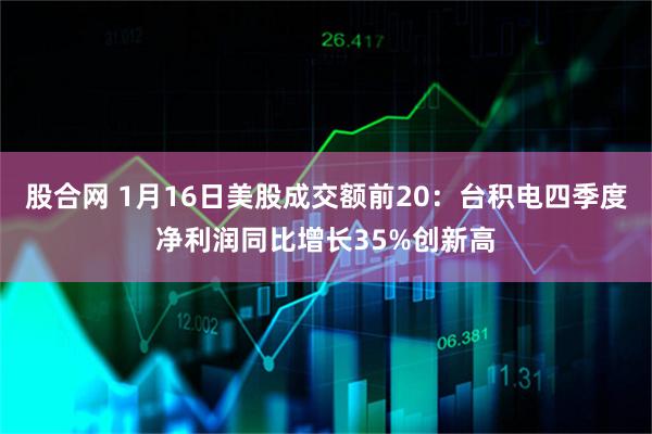 股合网 1月16日美股成交额前20：台积电四季度净利润同比增长35%创新高