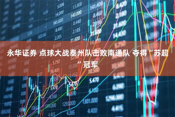 永华证券 点球大战泰州队击败南通队 夺得“苏超”冠军